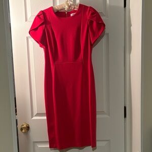 Calvin Klein Bold Red Midi Dress